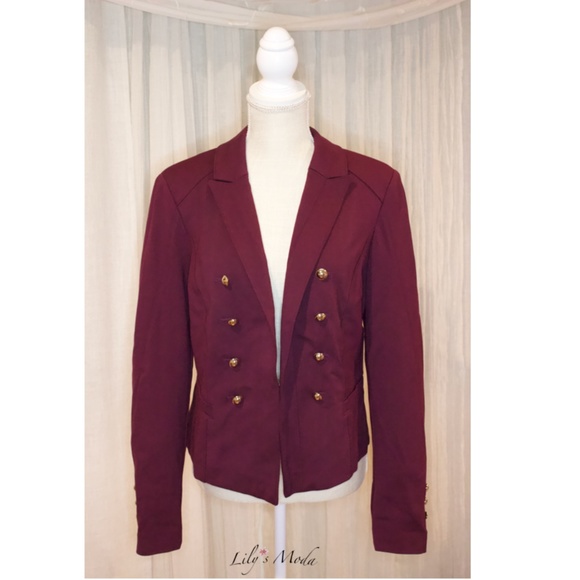 WHBM | Ponte Burgundy Blazer - Picture 2 of 7